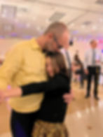 A Saint Nicholas Catholic School father dances with his daughter at the annual St. Nicholas School Father-Daughter Dance in Los Altos California
