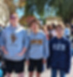 A link to the Saint Nicholas Catholic School High School Acceptances Page. The image shows three boys wearing the sweatshirts of the schools they were accepted to, Saint Francis High School and Bellarmine College Prep High school. 